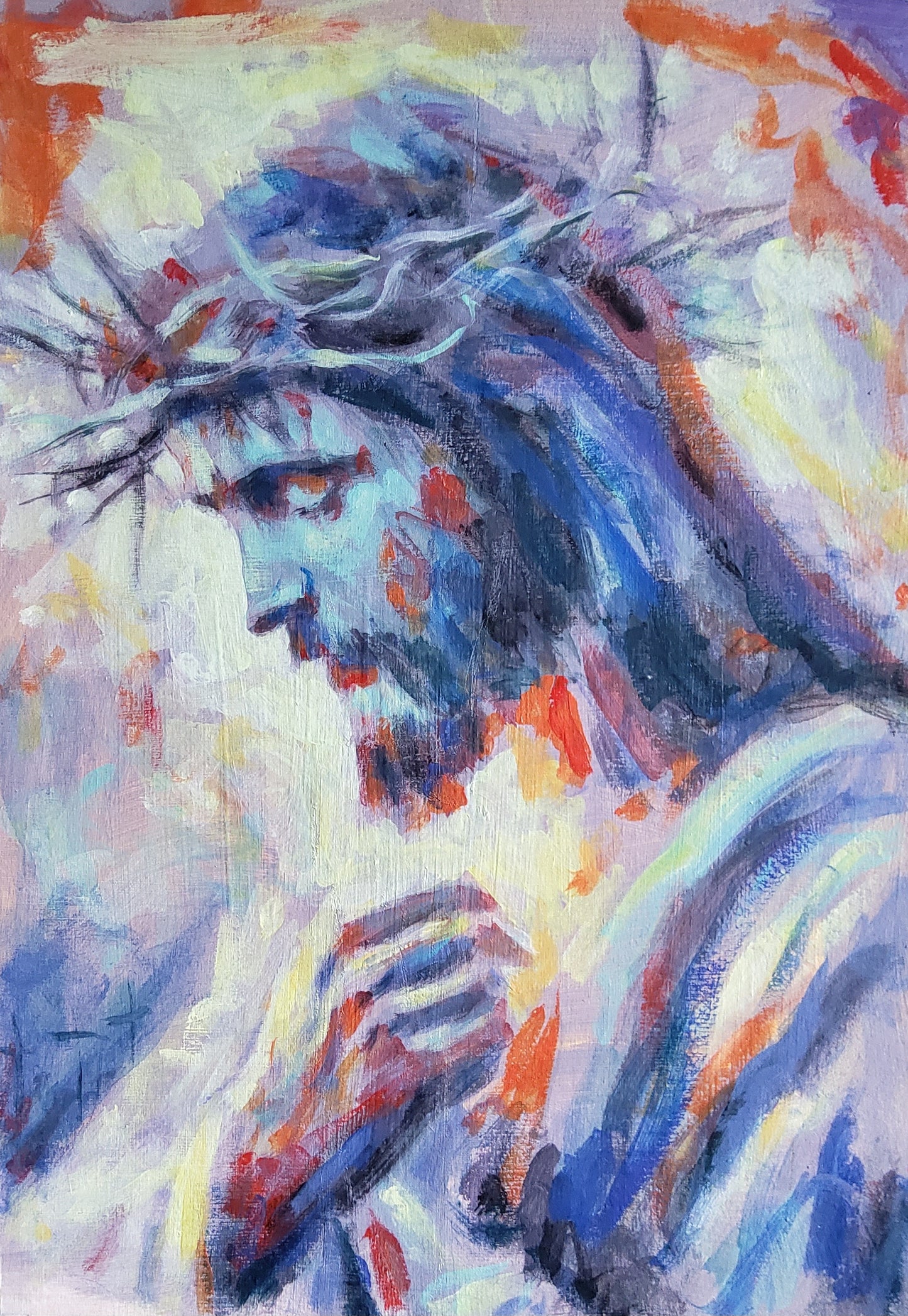 Jesus Christ – Crown of Thorns | Acrylic on Cardboard (30x40 cm)