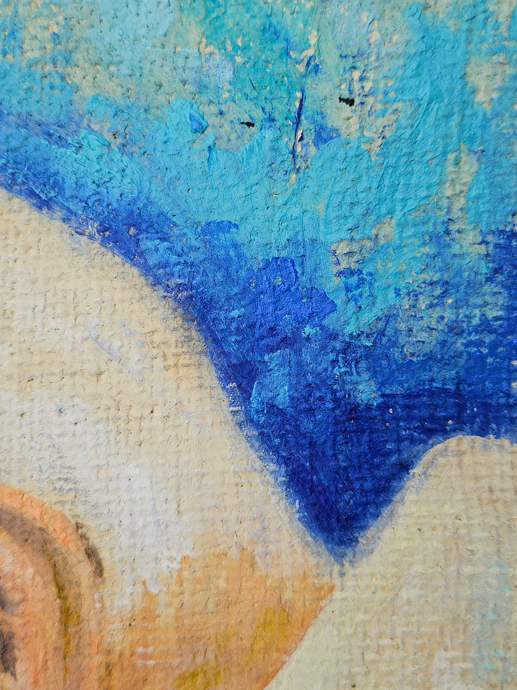 Pope John Paul II – Hand-Painted Acrylic on Jute Canvas (50x35 cm)