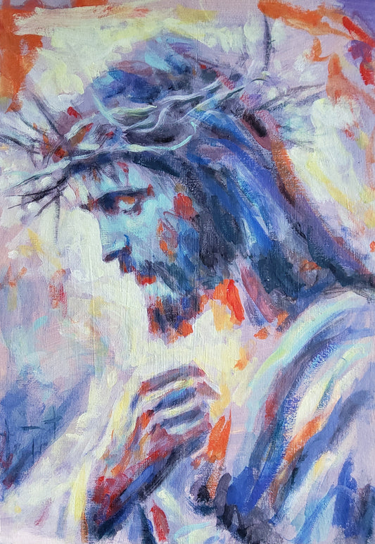 Jesus Christ – Crown of Thorns | Acrylic on Cardboard (30x40 cm)